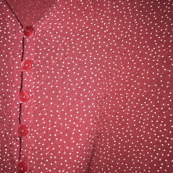 Red and white polka-dot crop top - Picture 4 of 4